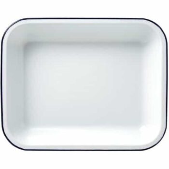 Rectangular Blue Enamel Roaster (37cm)