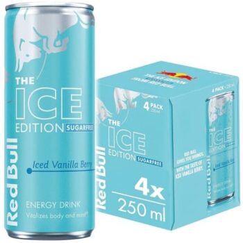 Red Bull Energy Drink Sugar Free Ice Edition Iced Vanilla Berry (4 x 250ml)
