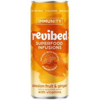 Revibed Immunity Passionfruit and Ginger Infused Lightly Sparkling Water (250ml)