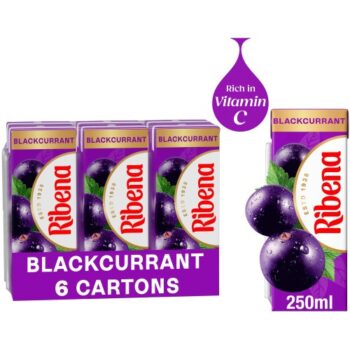 Ribena Blackcurrant Juice Cartons (6 x 250ml)