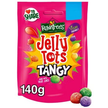 Rowntree's Jelly Tots Tangy Sweets Sharing Bag (140g)