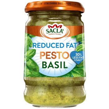 Sacla Reduced Fat Basil Pesto ALLERGY UPDATE (190g)