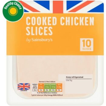 Sainsbury's 10 Cooked Chicken Slices (115g)