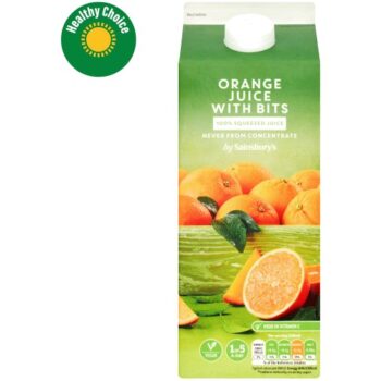 Sainsbury's 100% Pure Squeezed Orange Juice with Bits Not From Concentrate (1.75 Litre)