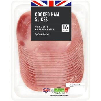 Sainsbury's 16 Cooked Ham Slices (375g)