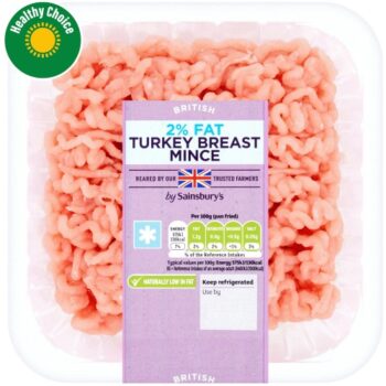Sainsbury's 2% Fat Fresh British Turkey Mince (500g)