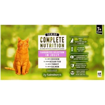 Sainsbury's Adult Complete Nutrition in Jelly Cat Food 7+ Years (48 x 100g)