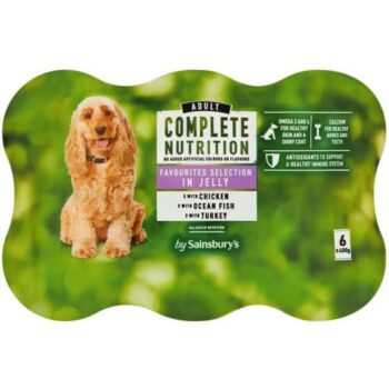 Sainsbury's Adult Dog Food Complete Nutrition Favourites Selection in Jelly (6 x 400g)