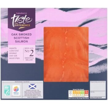 Sainsbury's ASC Oak Smoked Scottish Salmon Taste the Difference (Ready to eat) (100g)