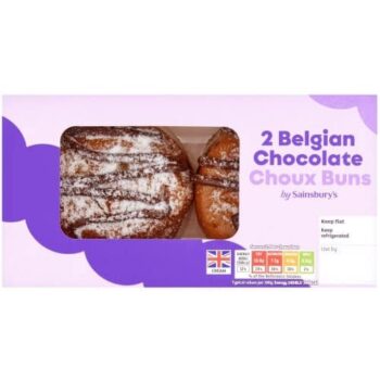 Sainsbury's Belgian Chocolate Choux Buns (2 x 68g)