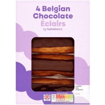 Sainsbury's Belgian Chocolate Eclairs (4 x 34g)
