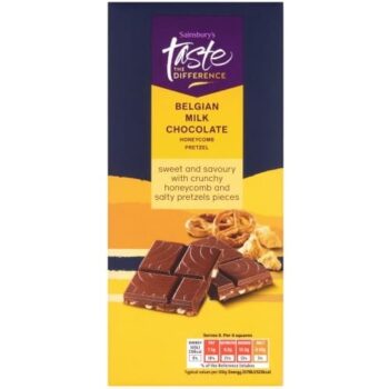 Sainsbury's Belgian Milk Chocolate Honeycomb Pretzel Taste the Difference (150g)