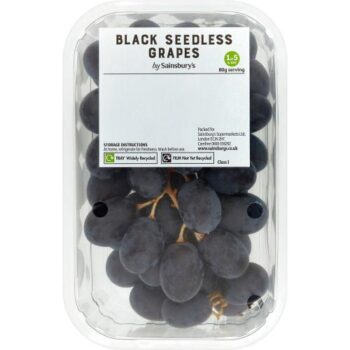 Sainsbury's Black Seedless Grapes (500g)
