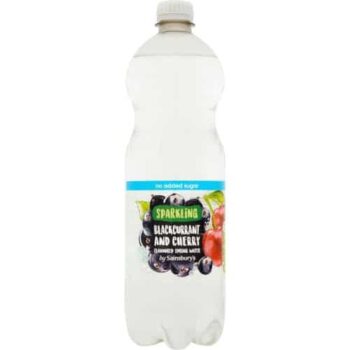 Sainsbury's Bottled Sparkling Flavoured Water Blackcurrant & Cherry (1 Litre)