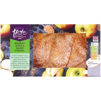 Sainsbury's Bramley Apple & Raisin Strudel Taste the Difference (408g)