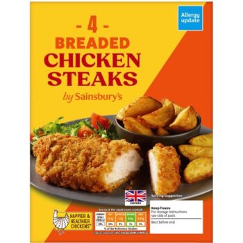 Sainsbury's Breaded Chicken Steaks (4 x 380g)