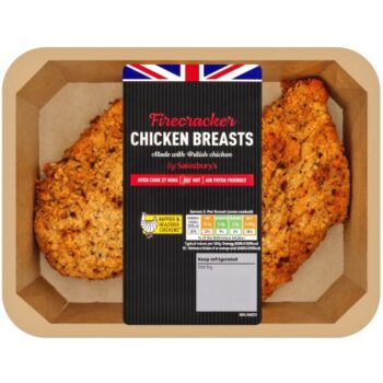 Sainsbury's Breaded Firecracker British Fresh Chicken Breast (2 x 350g)