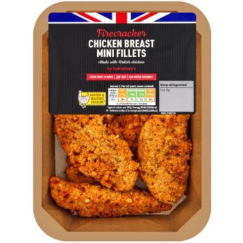 Sainsbury's Breaded Firecracker British Fresh Chicken Breast Mini Fillets (305g)