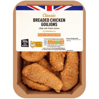 Sainsbury's Breaded Fresh British Chicken Goujons (270g)