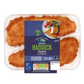 Sainsbury's Breaded MSC Haddock Fillets (2 x 300g)