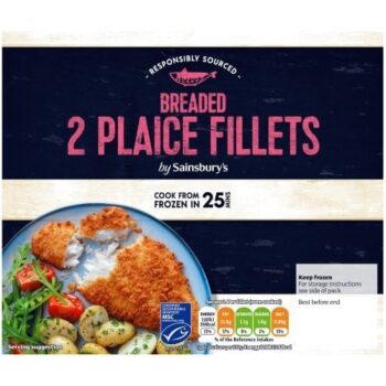 Sainsbury's Breaded Plaice Fillets (2 x 260g)