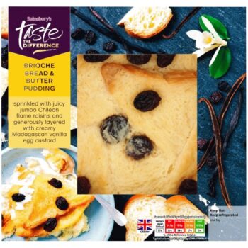 Sainsbury's Brioche Bread & Butter Pudding Dessert Taste the Difference (500g)