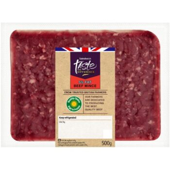 Sainsbury's British Beef Mince 5% Fat Taste the Difference (500g)