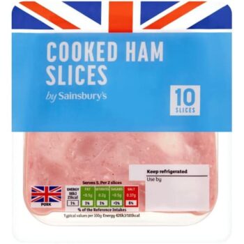 Sainsbury's British Cooked Ham Slices (10 x 115g)