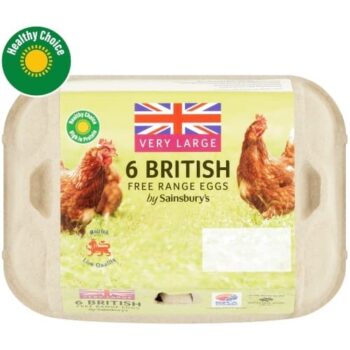 Sainsbury's British Free Range Eggs Extra Large (6)