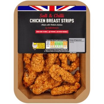 Sainsbury's British Fresh Chicken Breast Pieces In a Salt & Chilli Breadcrumb Coating (250g)