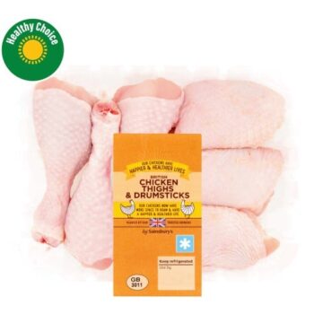 Sainsbury's British Fresh Chicken Skin on Thighs & Drumsticks (540g)