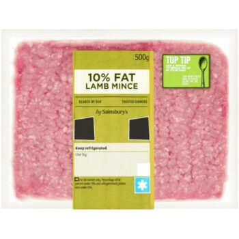 Sainsbury's British or New Zealand 10% Fat Lamb Mince (500g)