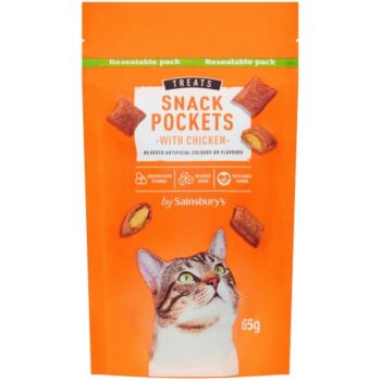 Sainsbury's Cat Treat Snack Pockets with Chicken (65g)