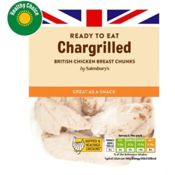 Sainsbury's Chargrilled Chicken Breast Chunks (80g)