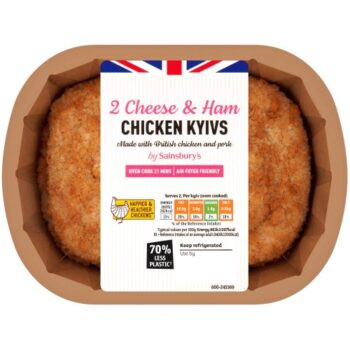 Sainsbury's Cheese & Ham Chicken Kyivs (2 x 260g)
