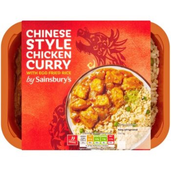 Sainsbury's Chinese Chicken Curry & Rice Ready Meal For 1 (400g)
