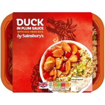 Sainsbury's Chinese Duck In Plum Sauce with Egg Fried Rice Ready Meal For 1 (400g)
