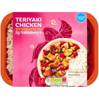 Sainsbury's Chinese Teriyaki Chicken with Sticky Jasmine Rice Ready Meal For 1 (400g)