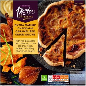 Sainsbury's Extra Mature Cheddar & Caramelised Onion Quiche Taste the Difference (400g)