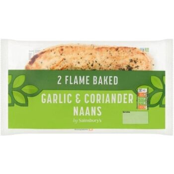 Sainsbury's Flame Baked Garlic & Coriander Naans (2 x 260g)