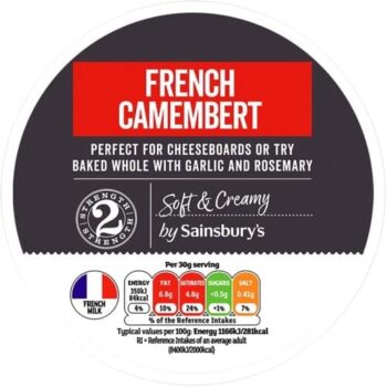 Sainsbury's French Camembert Cheese Whole (250g)