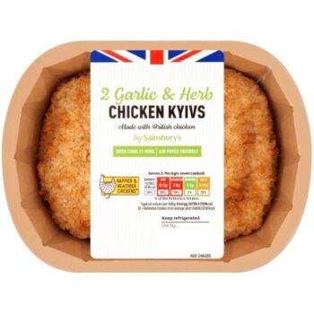 Sainsbury's Fresh British Chicken Breaded Kyiv With garlic & Herb Butter (2 x 260g)