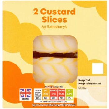 Sainsbury's Fresh Custard Slices (2 x 180g)