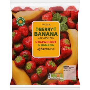 Sainsbury's Frozen Berry Banana Smoothie Mix Strawberry & Banana (450g)