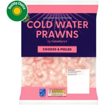 Sainsbury's Frozen Cooked & Peeled Cold Water Prawns MSC (250g)