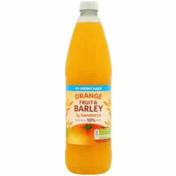 Sainsbury's Fruit and Barley Orange No added Sugar (1 Litre)