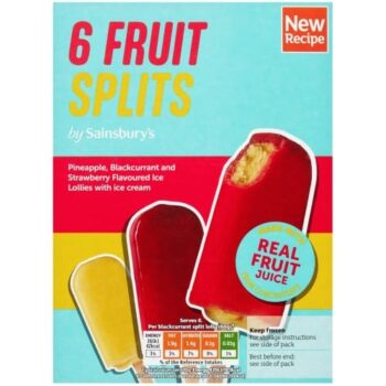 Sainsbury's Fruit Juice Ice Cream Splits (6 x 73ml)