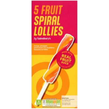 Sainsbury's Fruit Spiral Lollies (5 x 70ml)