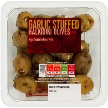 Sainsbury's Garlic Stuffed Halkidiki Olives (160g)