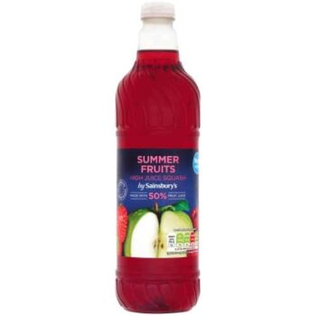 Sainsbury's High Juice Summer Fruits Squash (1 Litre)